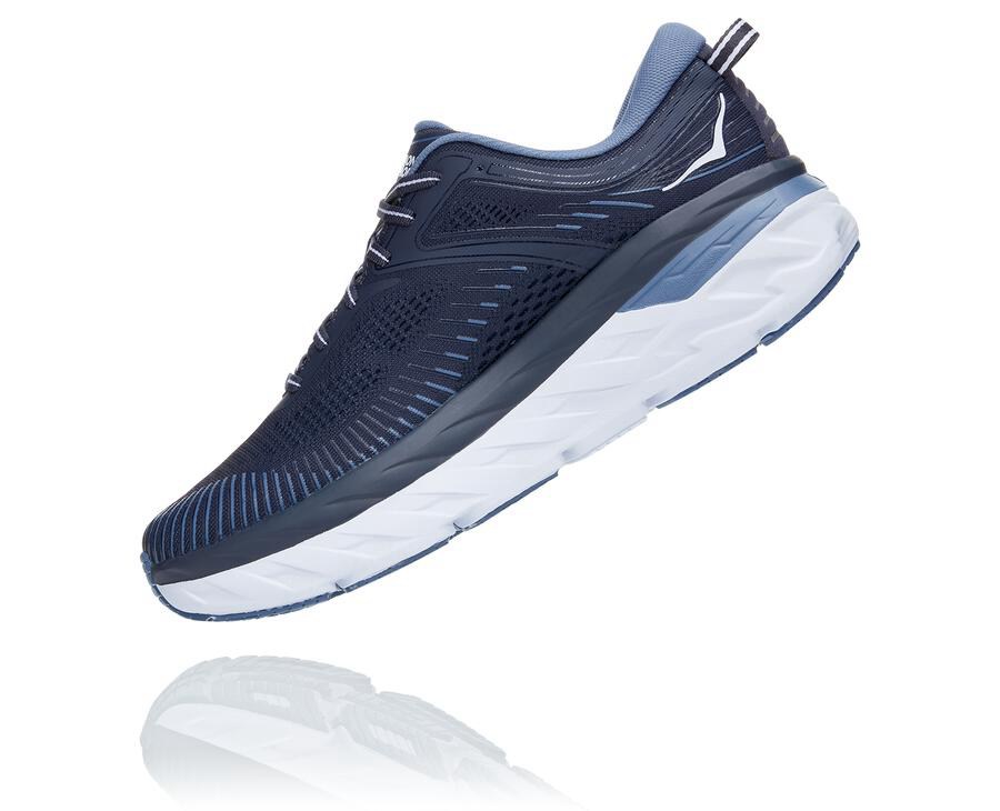 Tenis Hoka One One Masculino Azul Marinho - Bondi 7 - 839-RYJLSA